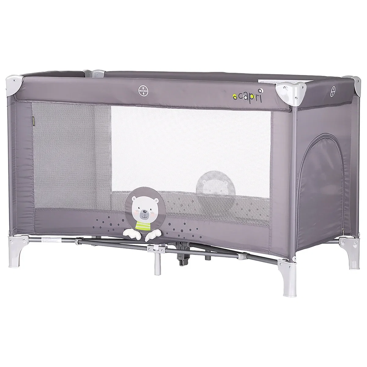 Camera copilului - Patut pliabil Chipolino Capri Bear grey