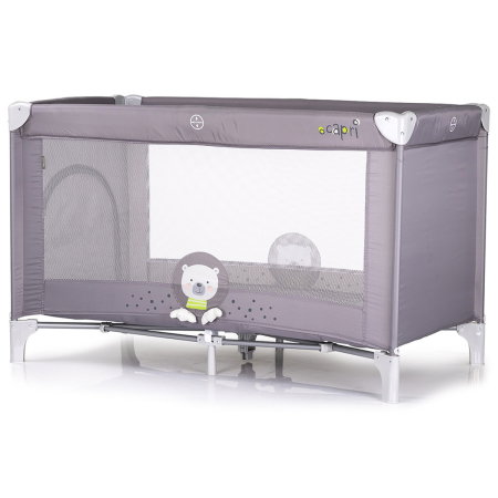 Patut pliabil Chipolino Capri Bear, pana la 15 kg, include geanta transport, Gri [1]