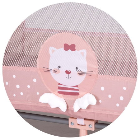 Patut pliabil Chipolino Capri Cat, pana la 15 kg, include geanta transport, Roz [3]