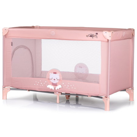 Patut pliabil Chipolino Capri Cat, pana la 15 kg, include geanta transport, Roz [1]