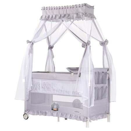 Patuturi pliabile - Patut pliabil Chipolino Palace Hippo, Grey 0 luni