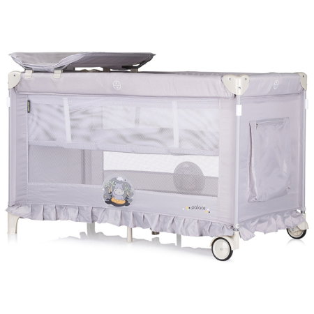 Patut pliabil Chipolino Palace Hippo, Grey 0 luni [3]