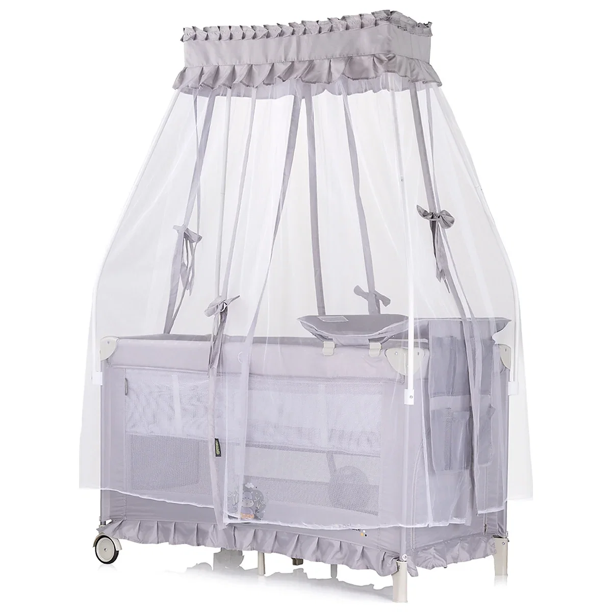 Patut pliabil Chipolino Palace Hippo, Grey 0 luni [1]