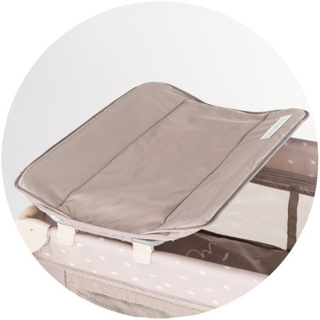 Patut pliabil Chipolino Palace, pana la 15 kg, geanta transport inclusa, Latte [5]