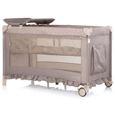 Patut pliabil Chipolino Palace, pana la 15 kg, geanta transport inclusa, Latte [3]