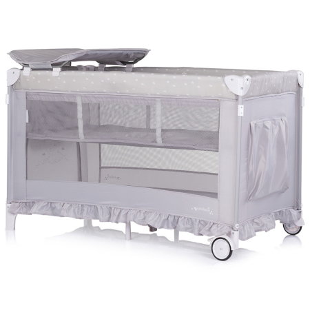 Patut pliabil Chipolino Palace, pana la 15 kg, geanta transport inclusa, Platinum [3]