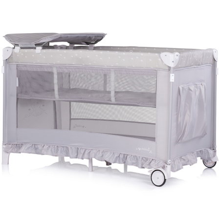 Patut pliabil Chipolino Palace, pana la 15 kg, geanta transport inclusa, Platinum [3]