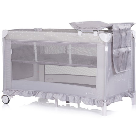 Patut pliabil Chipolino Palace, pana la 15 kg, geanta transport inclusa, Platinum [2]