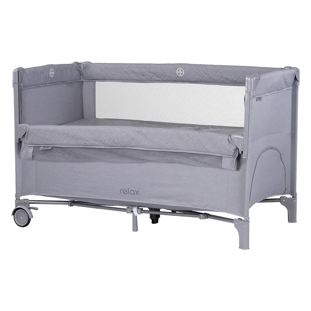 Patuturi pliabile - Patut pliabil Chipolino Relax cloud linen cu laterala culisanta 0 luni