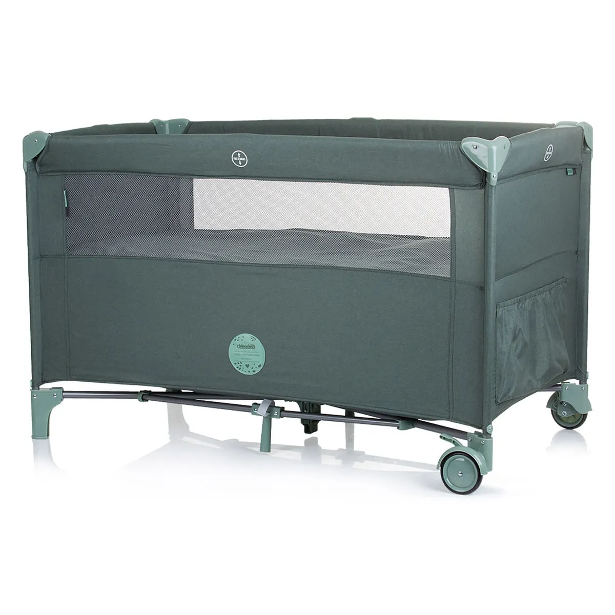 Patut pliabil Chipolino Relax cu laterala culisanta - Pine linen [2]