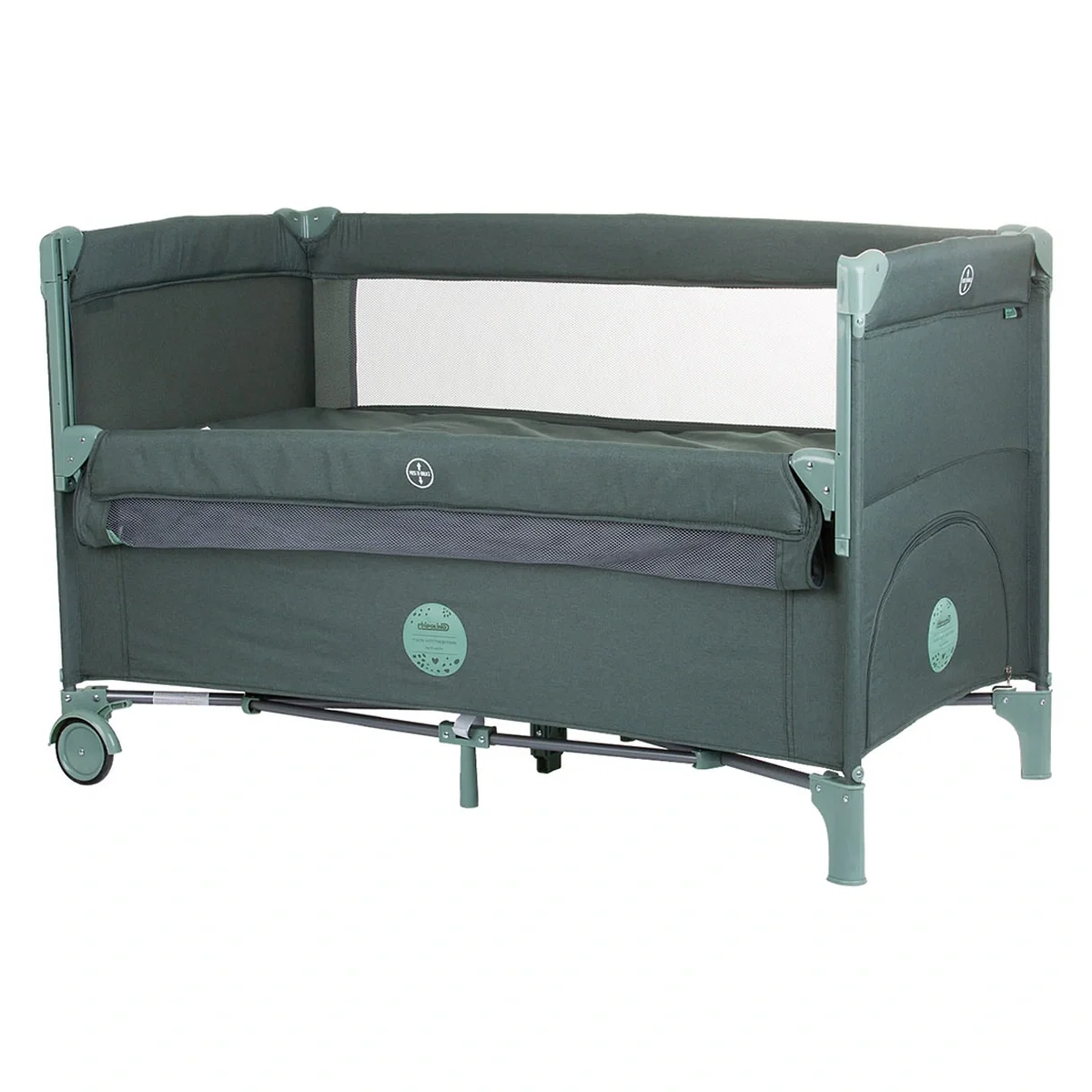Patuturi pliabile - Patut pliabil Chipolino Relax cu laterala culisanta - Pine linen