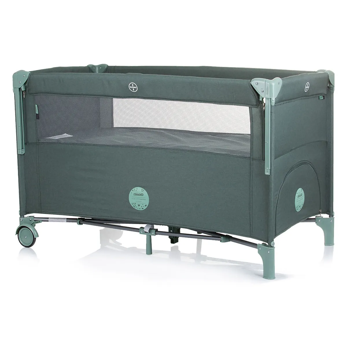Patut pliabil Chipolino Relax cu laterala culisanta - Pine linen [1]