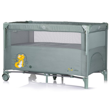 Patut pliabil Chipolino Relax cu laterala culisanta - Basil [1]