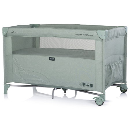 Patut pliabil Chipolino Relax matcha linen cu laterala culisanta [2]