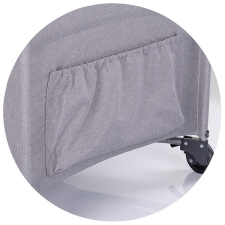 Patut pliabil Chipolino Relax platinum linen cu laterala culisanta [4]