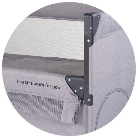 Patut pliabil Chipolino Relax platinum linen cu laterala culisanta [5]