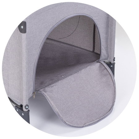 Patut pliabil Chipolino Relax platinum linen cu laterala culisanta [6]