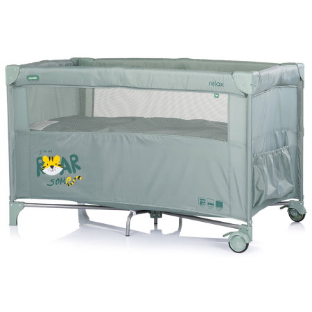 Patut pliabil Chipolino Relax Tiger, laterala culisanta pentru side-sleeping, geanta transport, pana la 15 kg, Matcha [2]