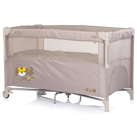 Patut pliabil Chipolino Relax Tiger latte cu laterala culisanta [1]