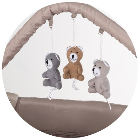 Patut pliabil cu saltea de infasat Chipolino Luna latte [2]