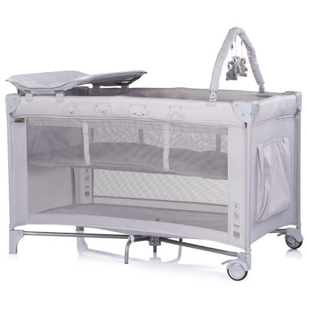 Patut pliabil cu saltea de infasat Chipolino Luna platinum [1]