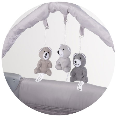 Patut pliabil cu saltea de infasat Chipolino Luna platinum [2]