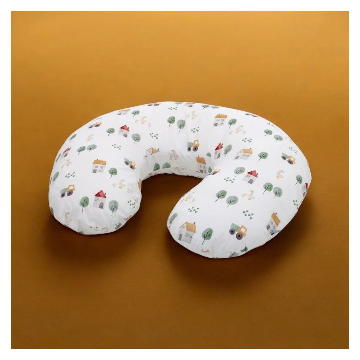 Perna alaptare, Bubaba, Cu husa detasabila, 70x60x18 cm, Farm/White [1]