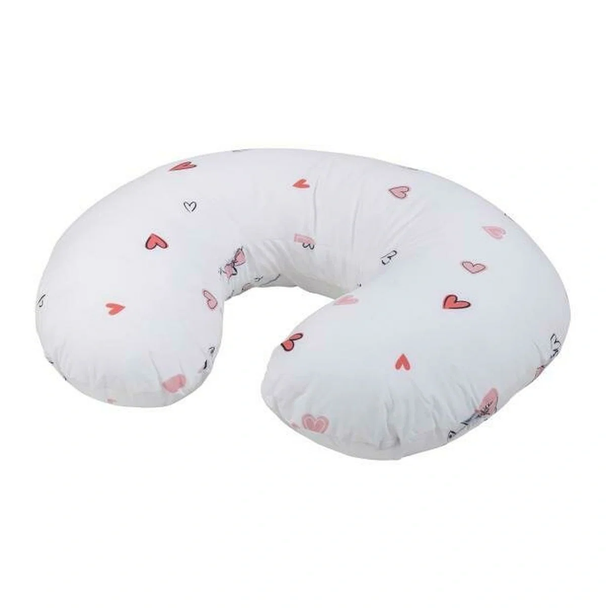 Perna alaptare, Bubaba, Cu husa detasabila, 70x60x18 cm, Kitties&Hearts/White [1]