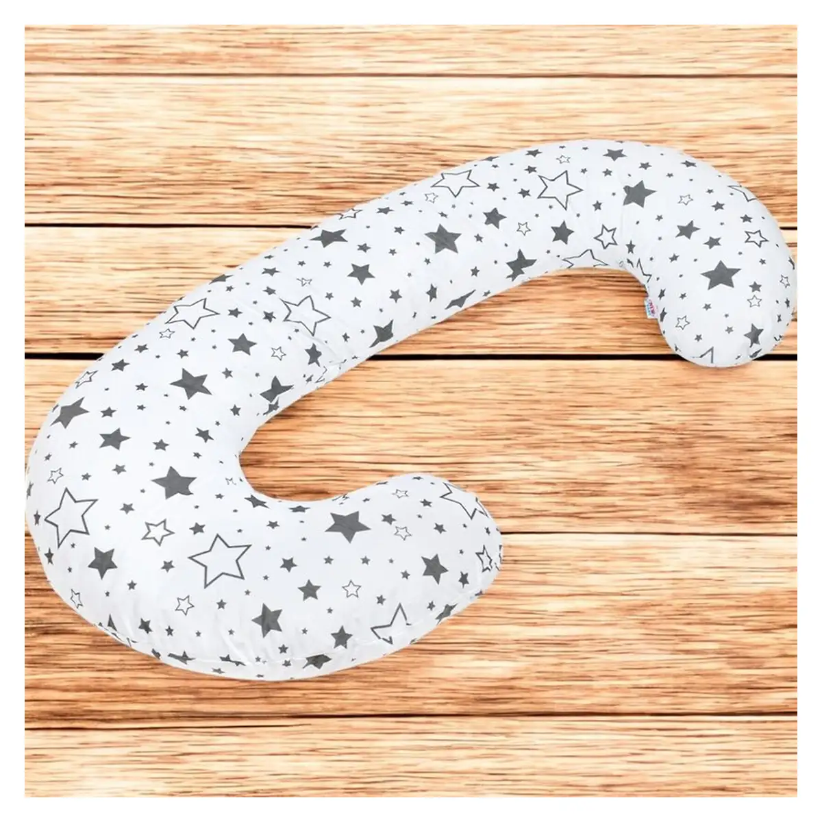 Perna alaptare, New Baby, Cu husa detasabila, In forma de C, Bumbac, Diametru 16 cm, Lungime in jurul circumferintei [1]
