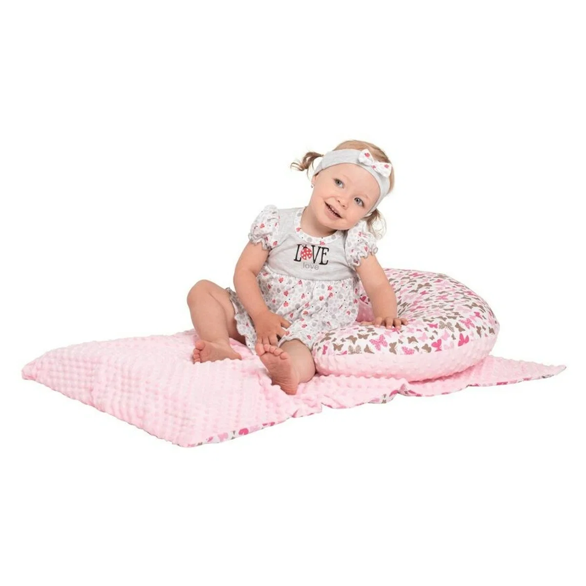 Perna alaptare, New Baby, Diametru 16 cm, Lungime in jurul circumferintei 125 cm, Bumbac+tesatura Minky, 100% [5]