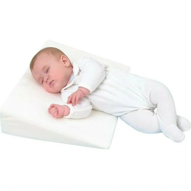 Perna inclinata, antireflux, Cu husa din bumbac, 60 x 37 x 1,5-10 cm, Bubaba, Alba [2]