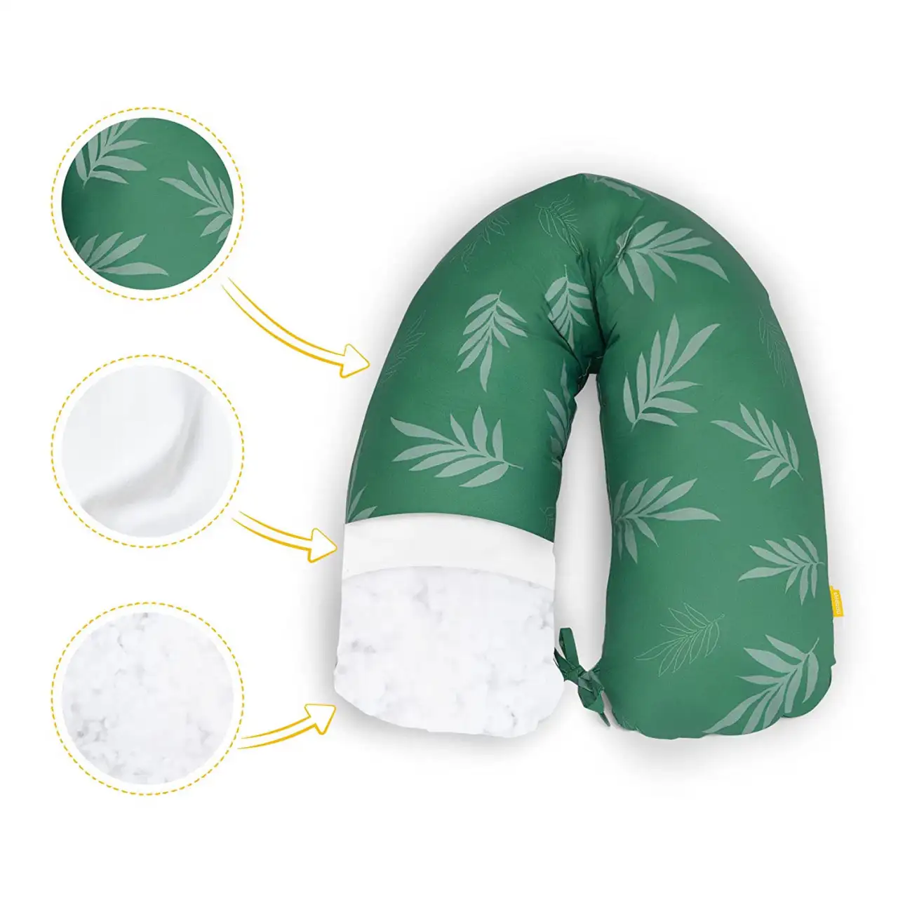 Perna pentru alaptat 2 in 1 Ammi+, Skiddou, Wild climber, Verde, ‎109 x 48 x 20 cm [1]