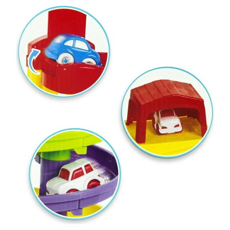 Pista de masini Road Set with Car Lift cu 2 masinute Pilsan 3 ani + [1]