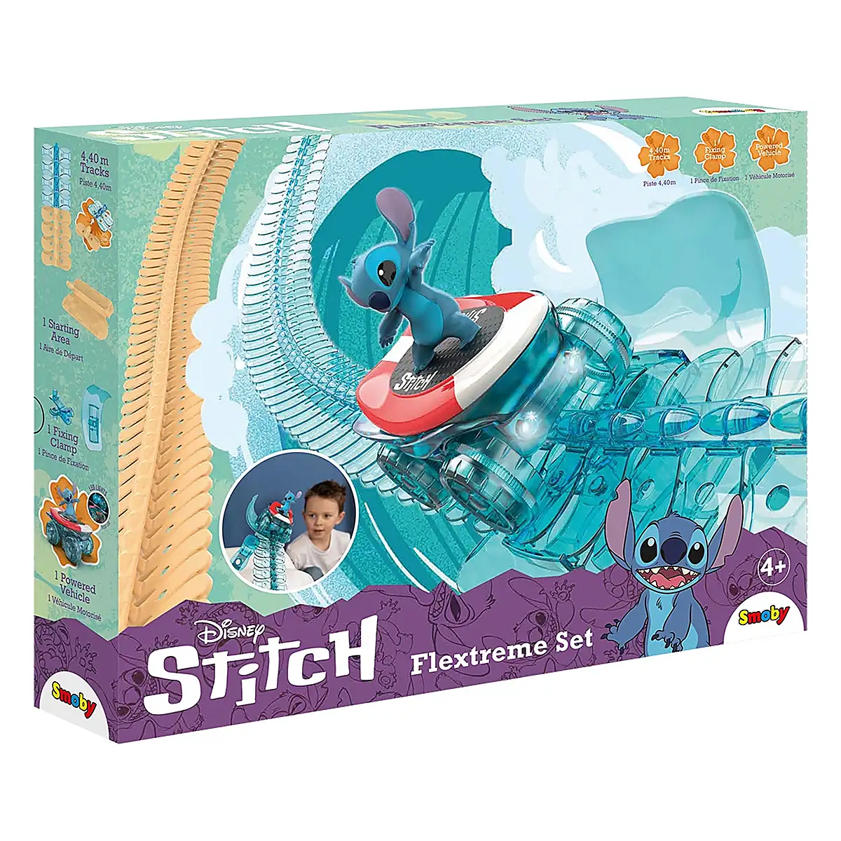 Masinute si camioane - Pista Smoby Stitch FleXtreme Set circuit de curse 4 ani +