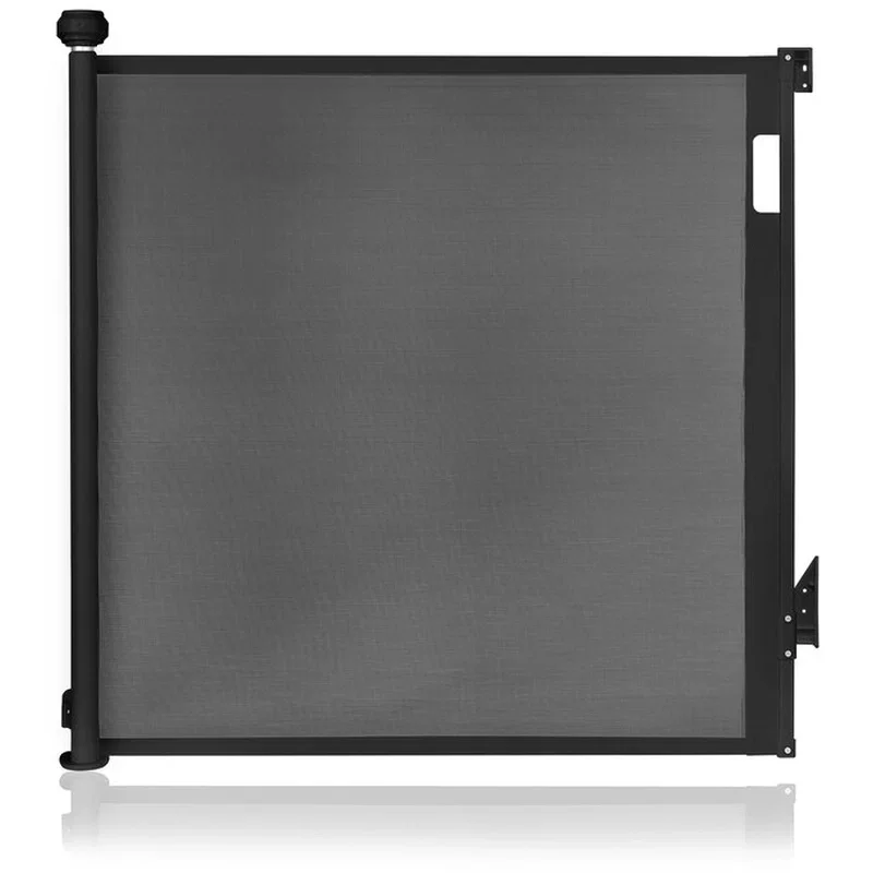 Siguranta bebelusului - Poarta de siguranta, Lionelo, Thea, Cu suruburi, Textila, Retractabila, 80x140 cm, Negru