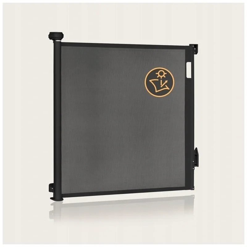 Poarta de siguranta, Lionelo, Thea, Cu suruburi, Textila, Retractabila, 80x140 cm, Negru [13]