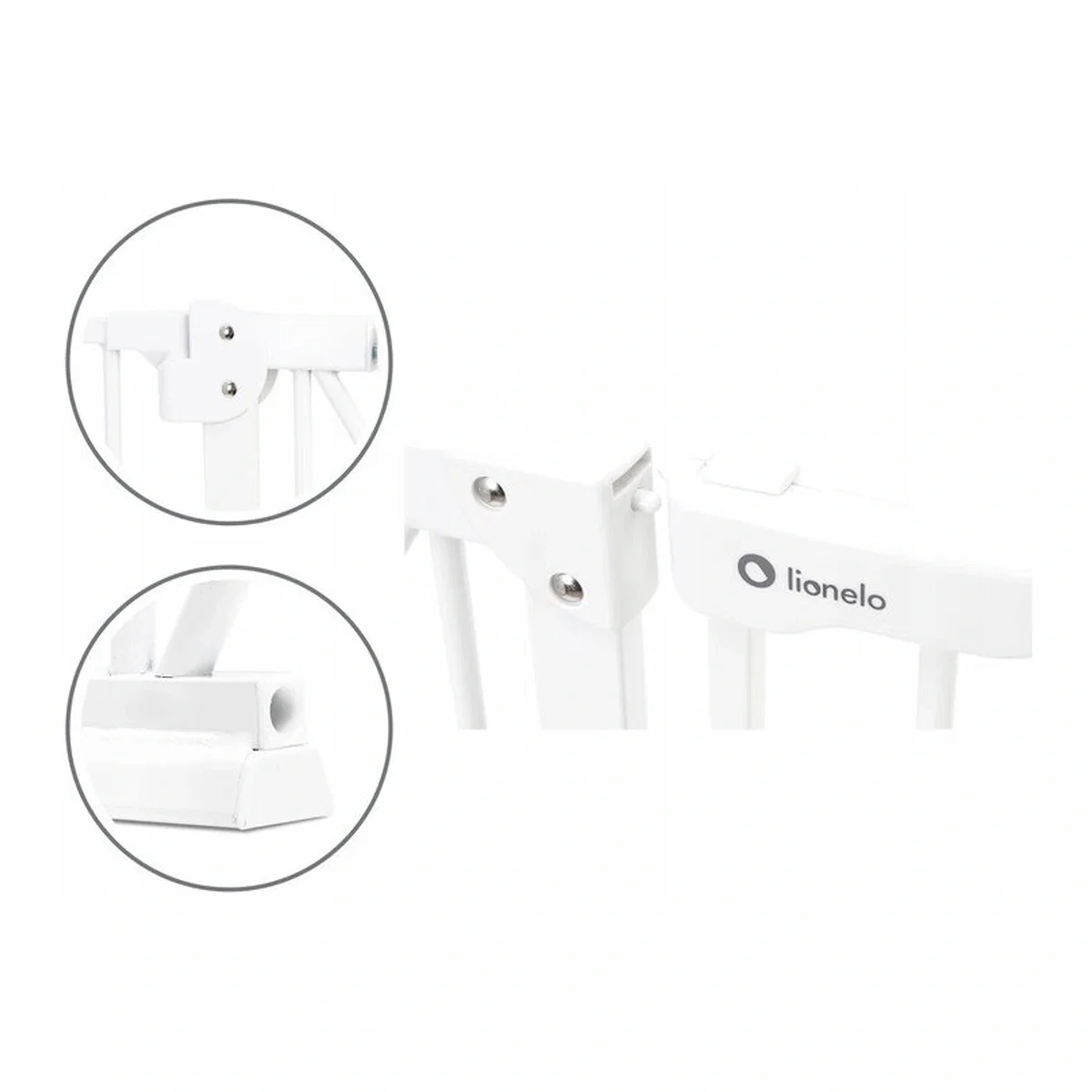 Poarta de siguranta prin presiune Truus Slim, 105 cm, Conform cu standardul european de securitate EN1930, Gri Lionelo [7]