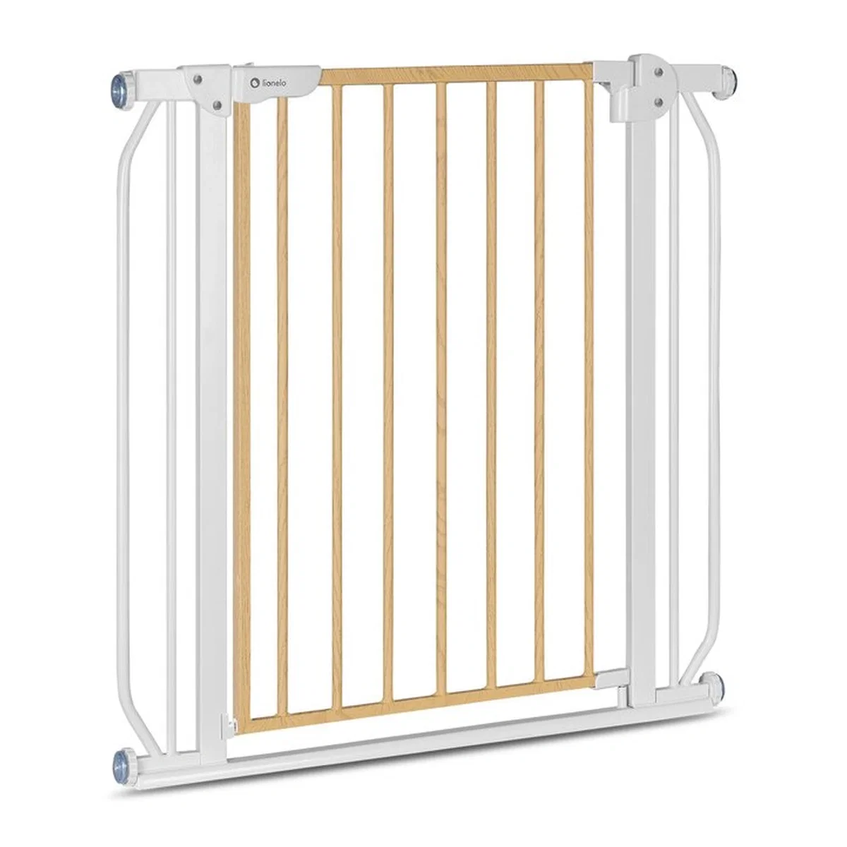 Poarta de siguranta prin presiune Truus Slim, 105 cm, Conform cu standardul europeane de securitate EN1930, Alb/Natur [3]