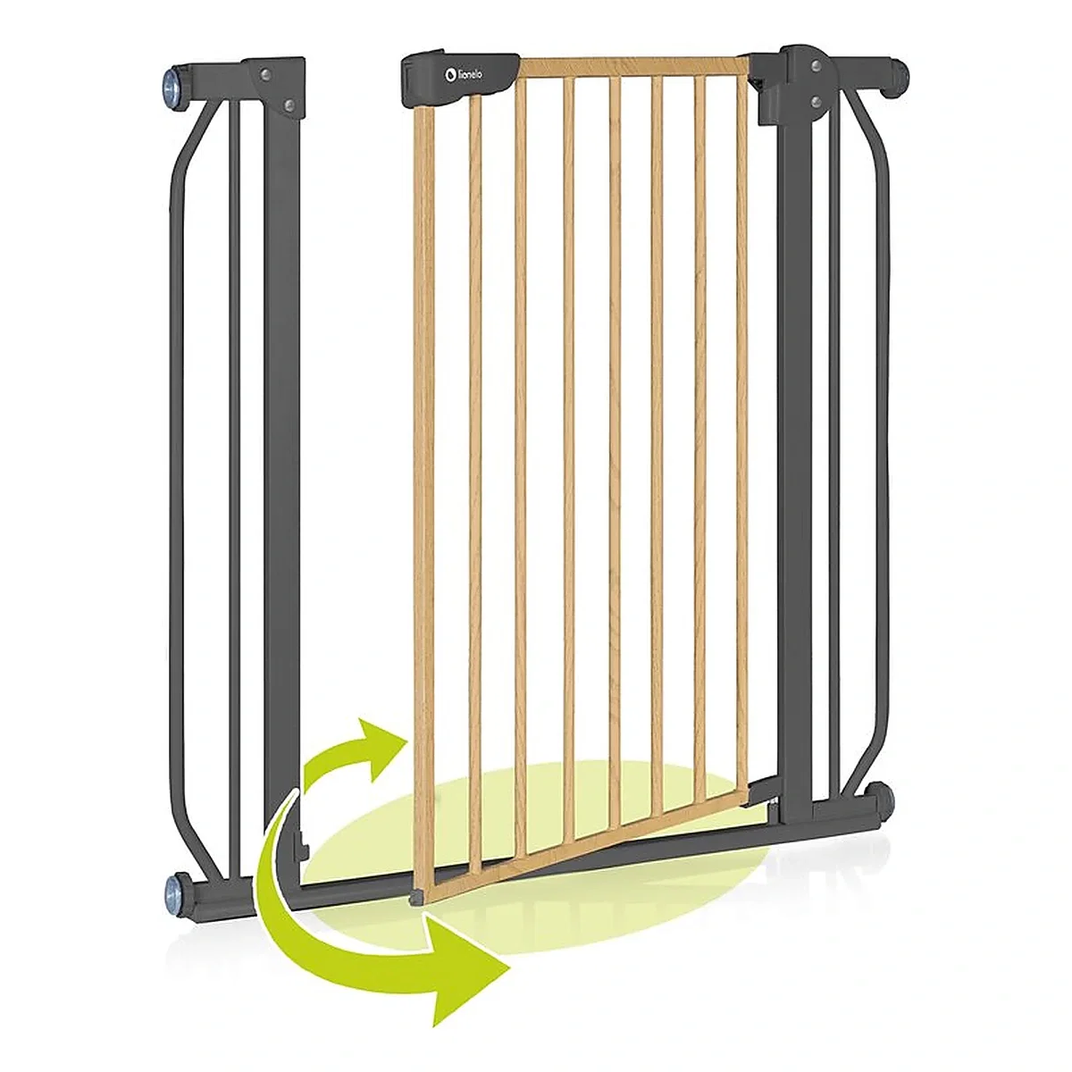 Poarta de siguranta prin presiune Truus Slim, 105 cm, Conform cu standardul europeane de securitate EN1930, Gri/Natur [15]