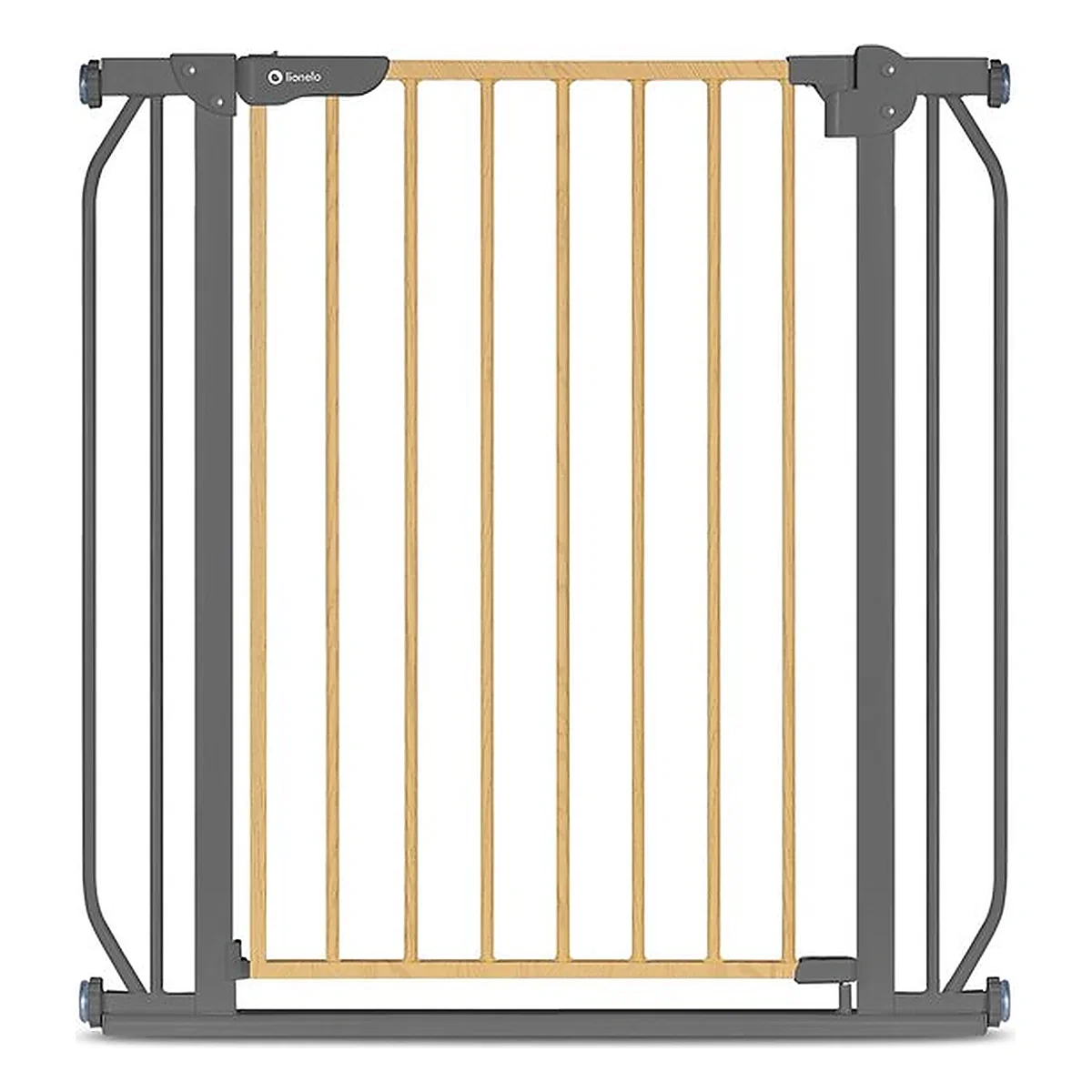 Poarta de siguranta prin presiune Truus Slim, 105 cm, Conform cu standardul europeane de securitate EN1930, Gri/Natur [2]