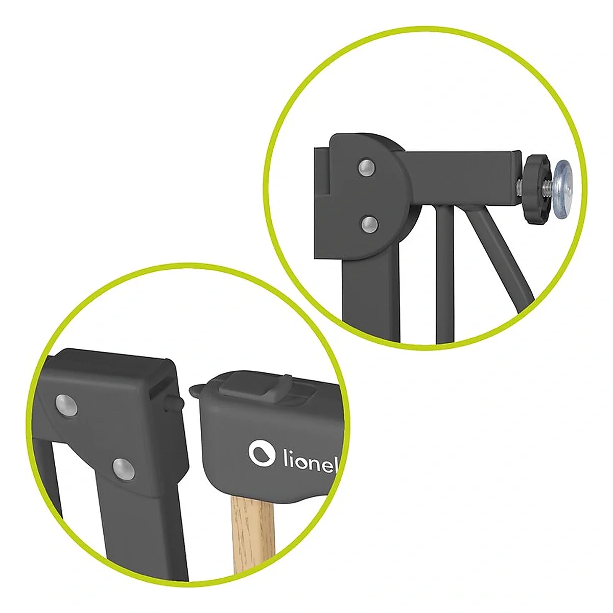 Poarta de siguranta prin presiune Truus Slim, 105 cm, Conform cu standardul europeane de securitate EN1930, Gri/Natur [14]