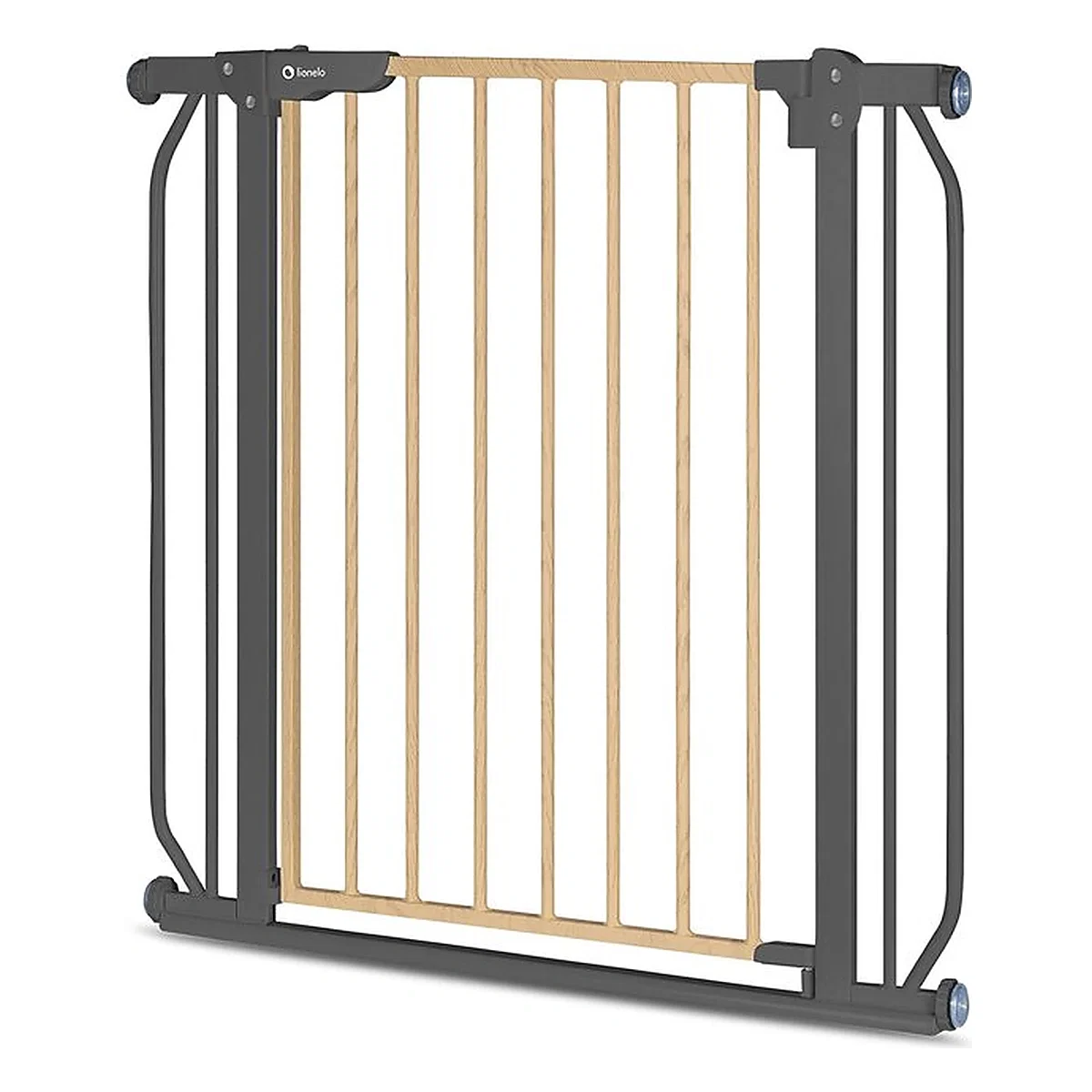 Poarta de siguranta prin presiune Truus Slim, 105 cm, Conform cu standardul europeane de securitate EN1930, Gri/Natur [7]