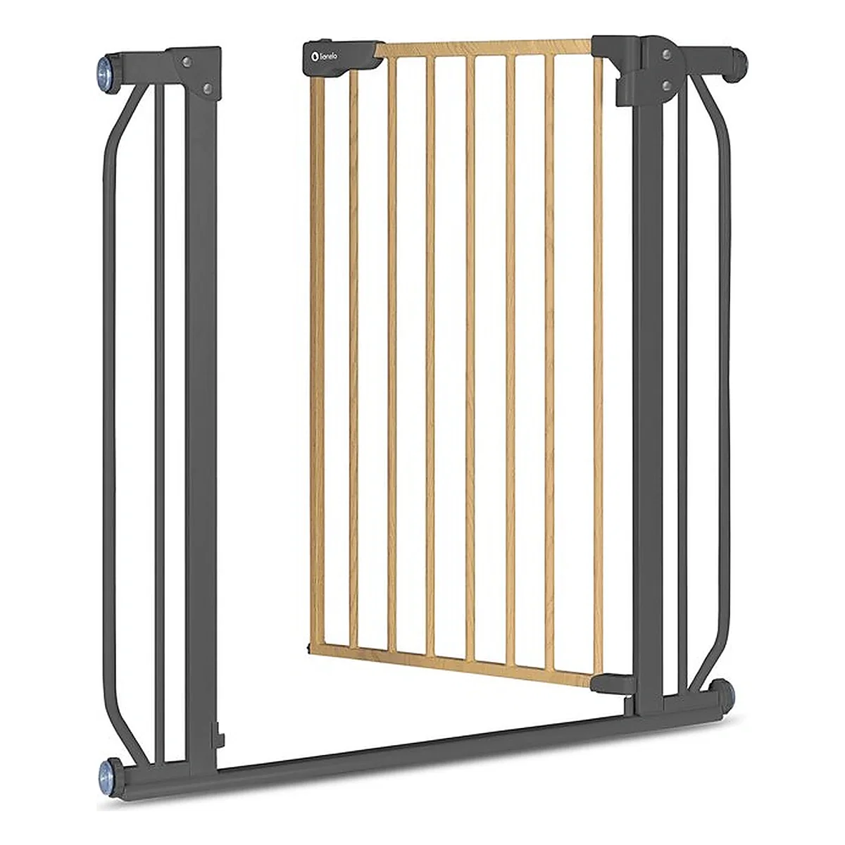 Poarta de siguranta prin presiune Truus Slim, 105 cm, Conform cu standardul europeane de securitate EN1930, Gri/Natur [6]