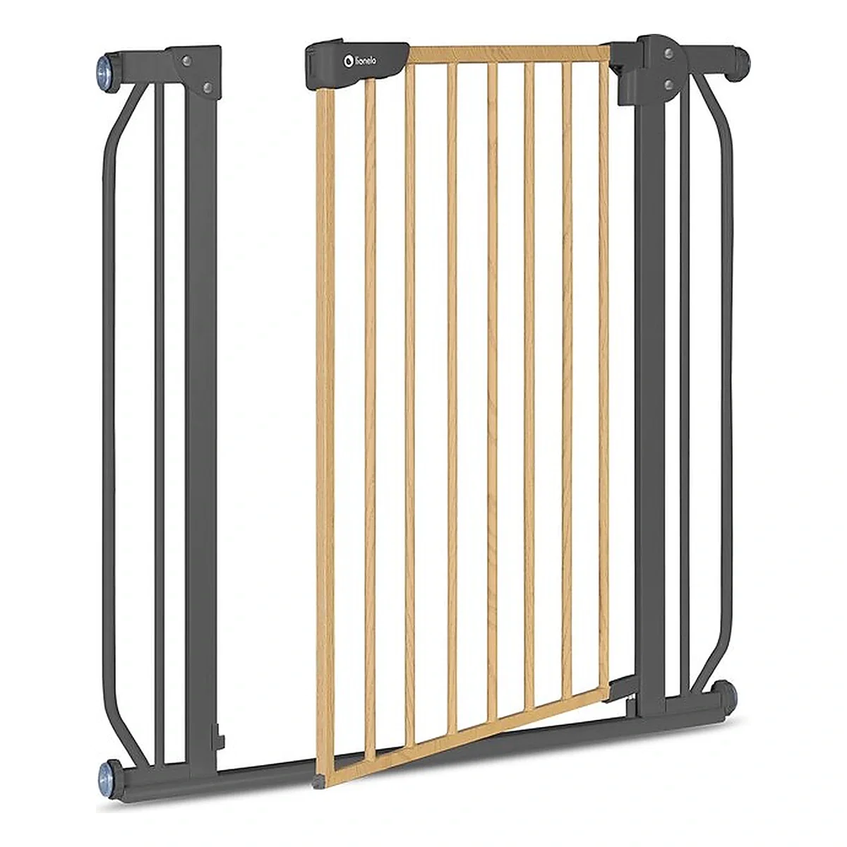 Poarta de siguranta prin presiune Truus Slim, 105 cm, Conform cu standardul europeane de securitate EN1930, Gri/Natur [4]