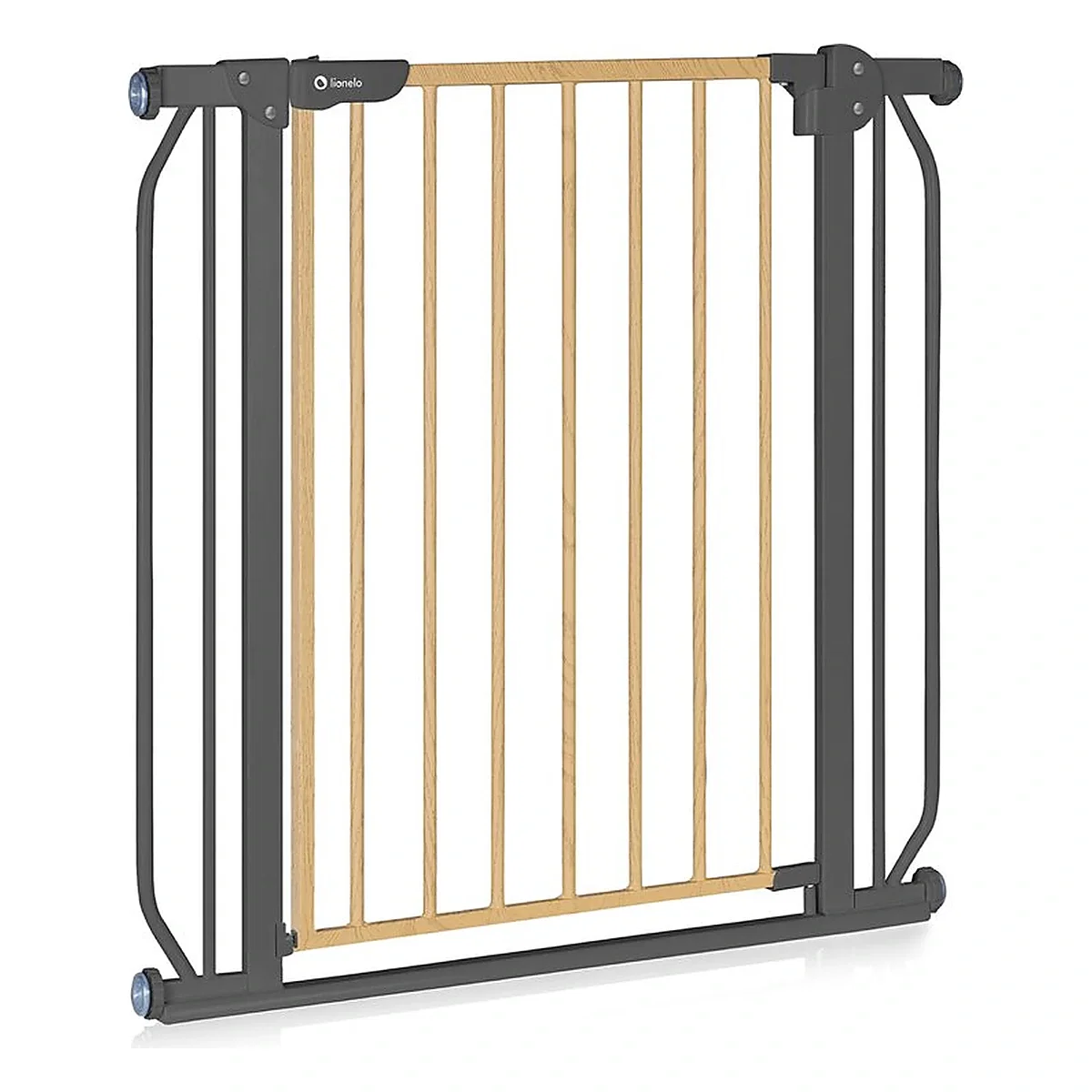 Poarta de siguranta prin presiune Truus Slim, 105 cm, Conform cu standardul europeane de securitate EN1930, Gri/Natur [8]