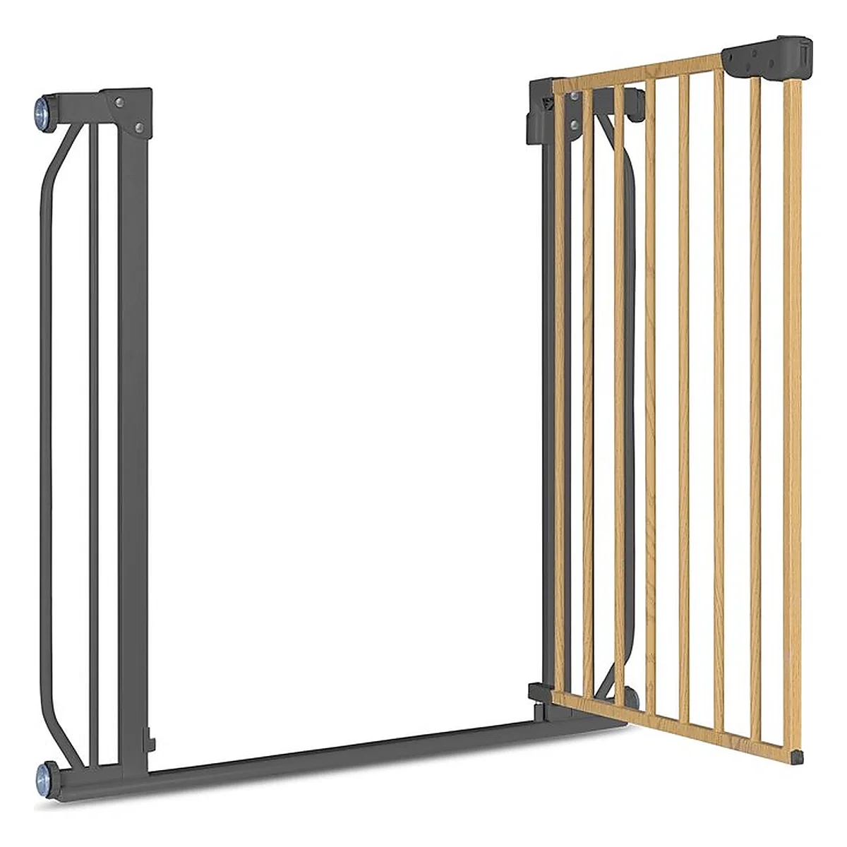 Poarta de siguranta prin presiune Truus Slim, 105 cm, Conform cu standardul europeane de securitate EN1930, Gri/Natur [5]