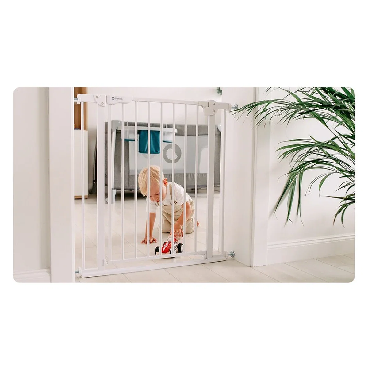 Poarta de siguranta prin presiune Truus Slim, 105 cm, Conform cu standardul europeane de securitate EN1930, Negru Onyx [7]