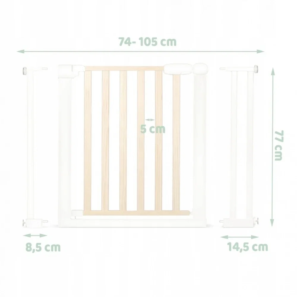 Poarta siguranta 74 - 105 cm Nukido - Metal + Lemn [4]