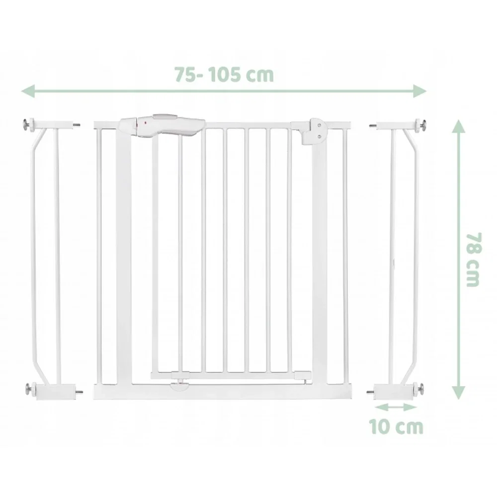 Poarta siguranta 75-105 cm Nukido - Alb [1]