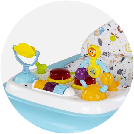 Premergator Chipolino Baby Steps, pana la 12 kg, sezut reglabil, 12 melodii, usor de pliat, Albastru [2]